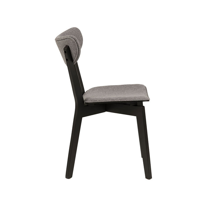 Lisomme Jade Houten Eetkamerstoel Grijs - Stoffen Zitvlak