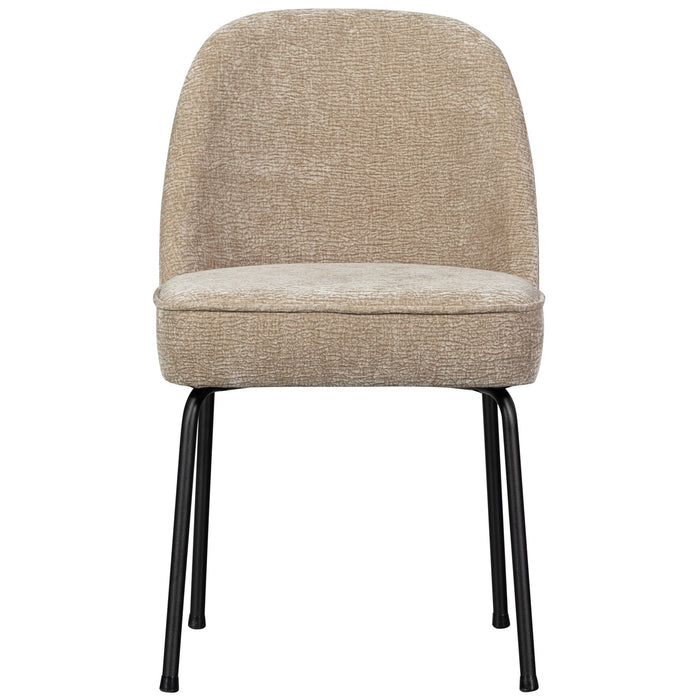 WOOOD Vogue Eetkamerstoelen - Polyester - Zand - Set van 6