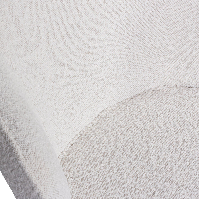 WOOOD Admit Eetkamerstoelen - Bouclé - Naturel - Set van 6