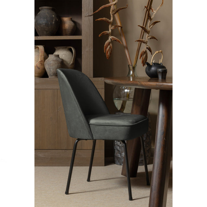 WOOOD Vogue Eetkamerstoelen - Fluweel - Donkergroen - Set van 6