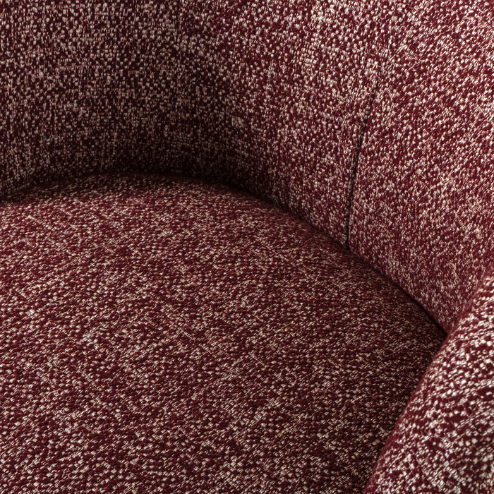 WOOOD Serra Draaifauteuil - Melange Stof - Bordeauxrood - 68x70x77