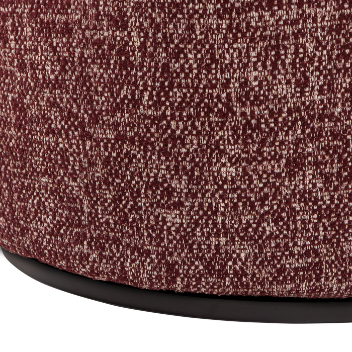 WOOOD Serra Draaifauteuil - Melange Stof - Bordeauxrood - 68x70x77