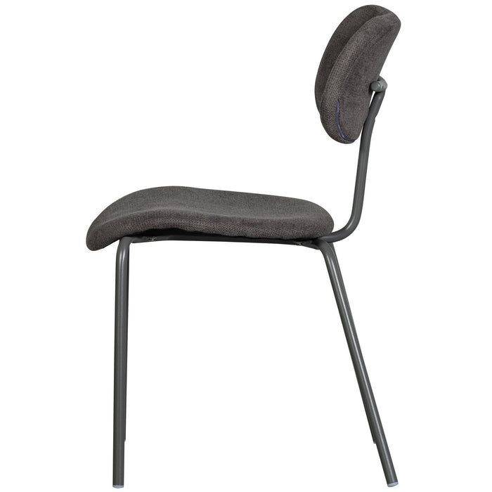 WOOOD Link Eetkamerstoelen - Polyester - Bruin|Grijs - Set van 6