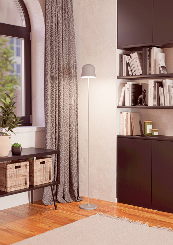 EGLO Mannera-L Staande lamp - USB-C - H 140 cm - Grijs