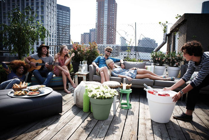 elho Loft Urban Rond Wielen 50 - Pistachegroen (Groen) - Ø 49 x H 45