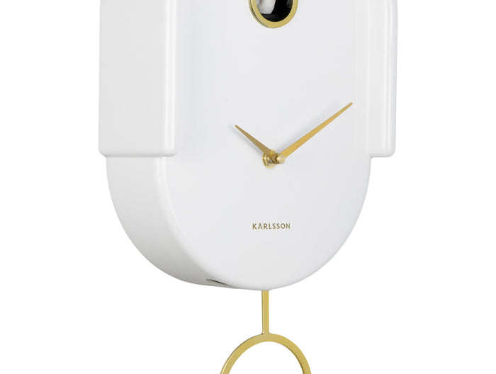 Karlsson - Wandklok Tweet - Wit