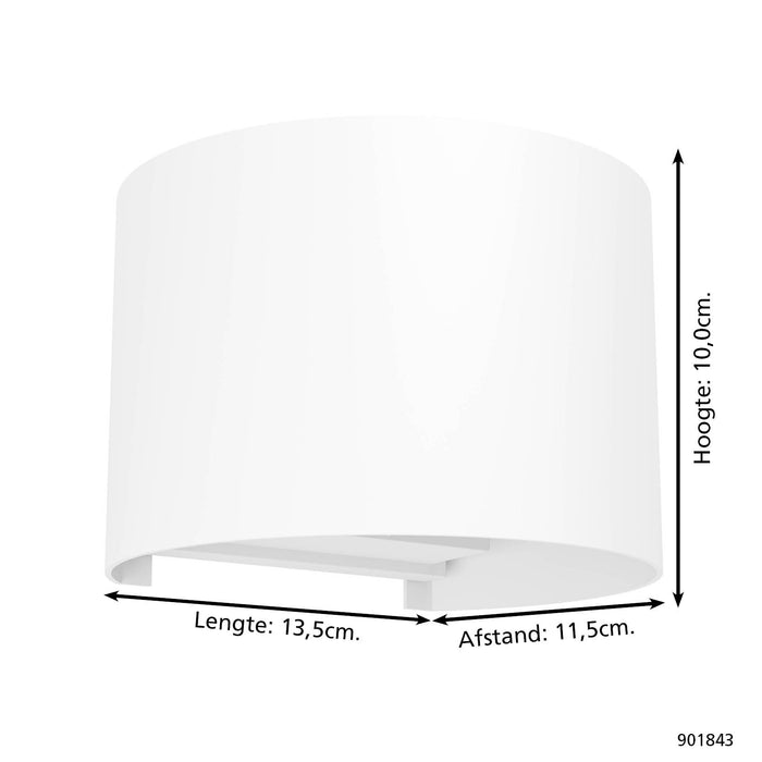 EGLO Calpino 3 Wandlamp - LED - IP54 - Binnen|- Wit