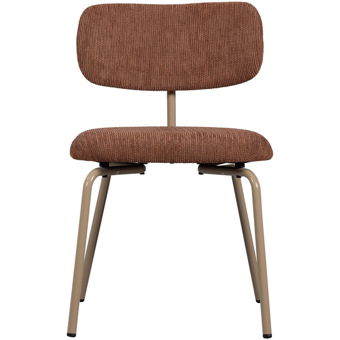 WOOOD Travis Eetkamerstoelen - Polyester - Bruin - Set van 6