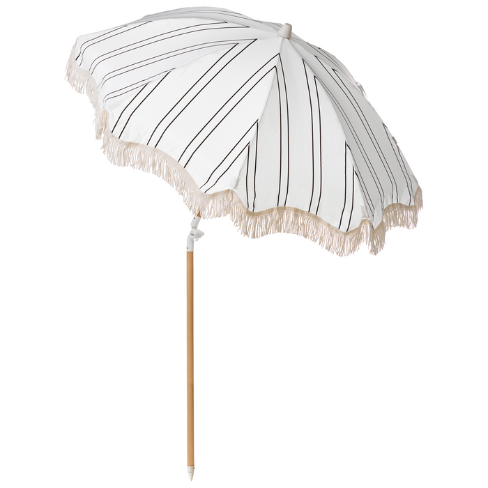 Beliani - MONDELLO - Tuinparasol - Zwart|Wit - Polyester