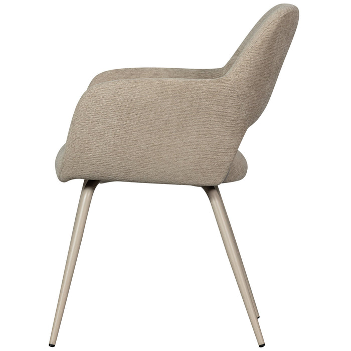 WOOOD Jenny Eetkamerstoelen - Polyester - Naturel - Set van 6