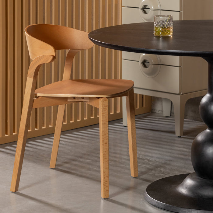 WOOOD Cras Eetkamerstoelen - Essenhout - Naturel - Set van 6