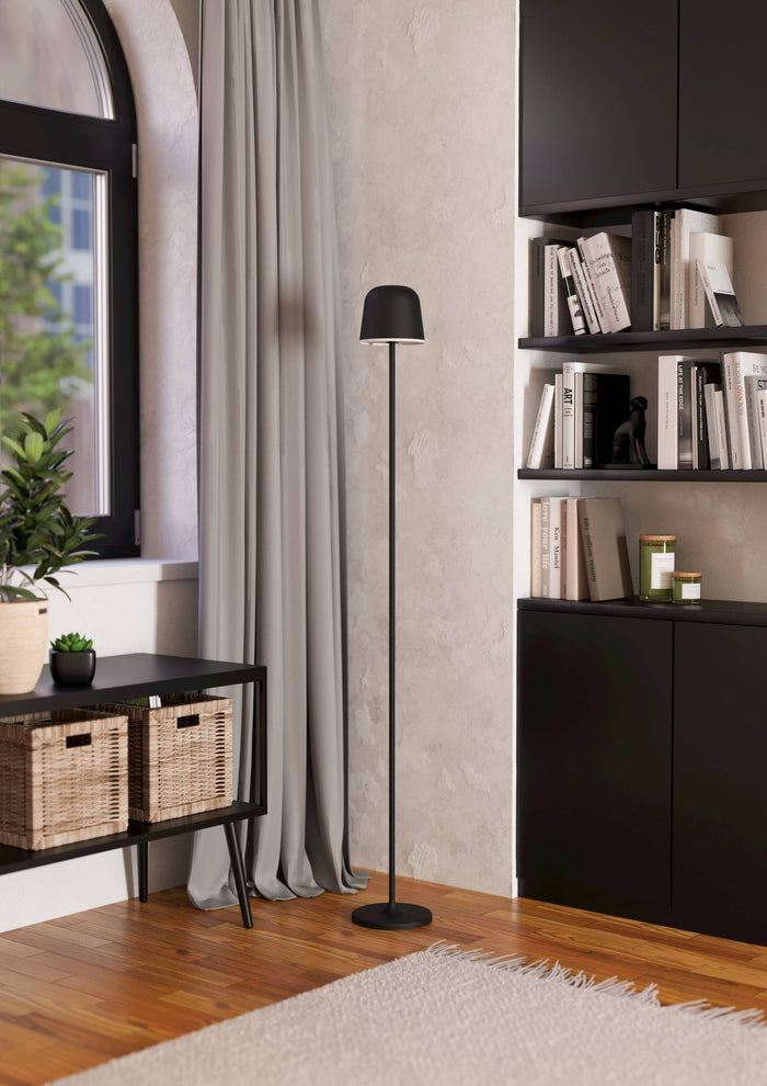 EGLO Mannera-L Staande lamp - USB-C - H 140 cm - Zwart