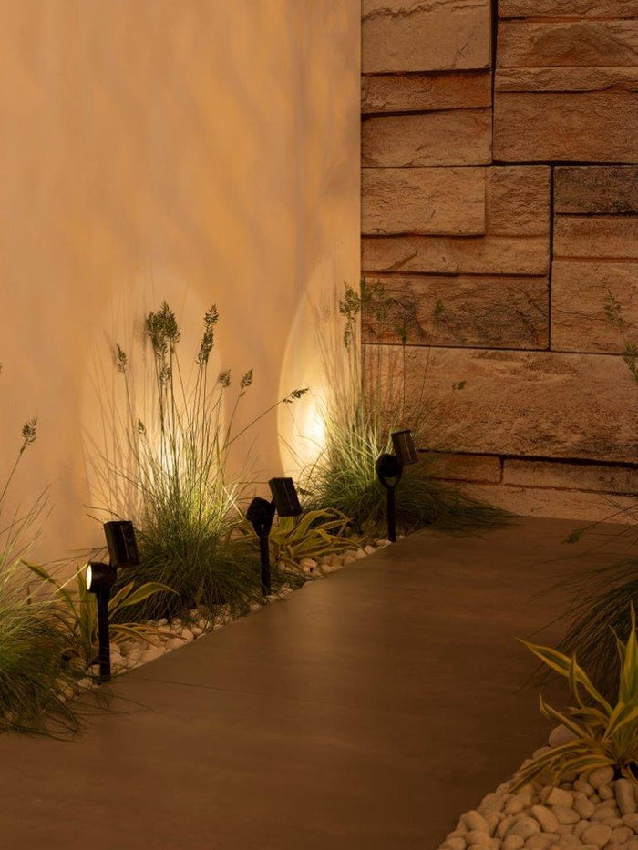 Solar Prikspot - Zamora - 3 stuks - Zwart - LED