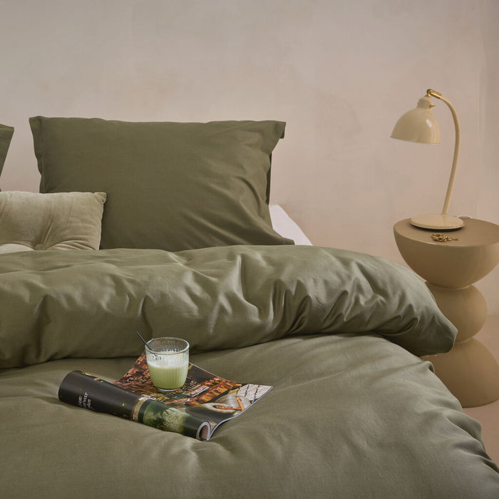 Walra - Dekbedovertrek Vintage Satin - 200x220 - Groen