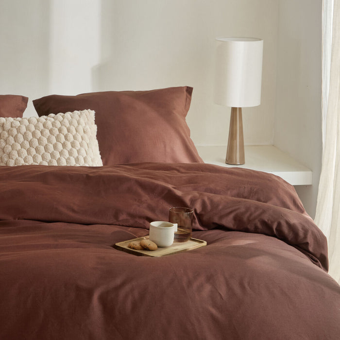 Walra - Dekbedovertrek Vintage Satin - 140x220 - Bruin