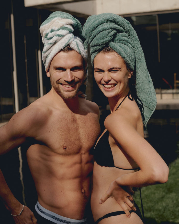 Ontario Badtextiel Mineral Blue | 90 x 195 cm | Blauw | Katoen