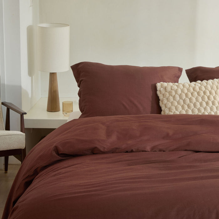 Walra - Dekbedovertrek Vintage Satin - 240x220 - Bruin