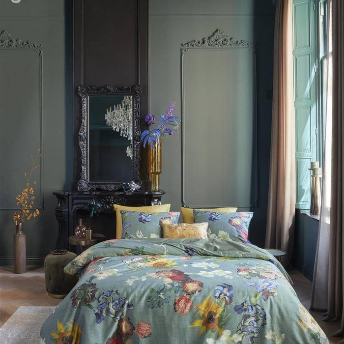 Beddinghouse x Van Gogh Museum dekbedovertrek Partout des Fleurs green