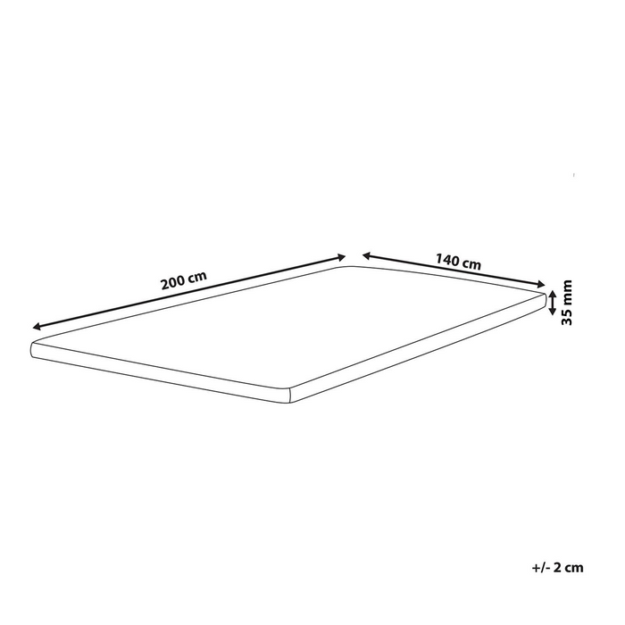 Beliani - RESTFUL - Matrastopper - Wit - 140 x 200 cm - PU Schuim