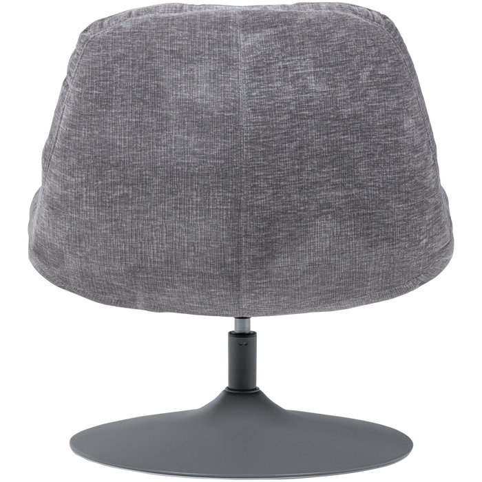 WOOOD Elvi Draaifauteuil - Chenille Structuur - Lichtgrijs - 81x73x84