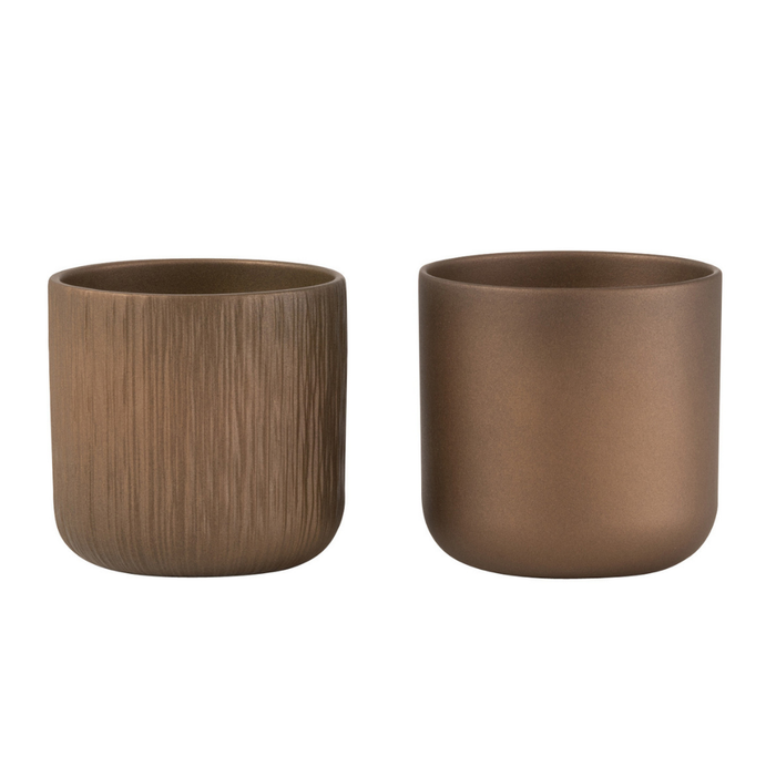 J-Line bloempot Gen - keramiek - goud|koper - extra small -