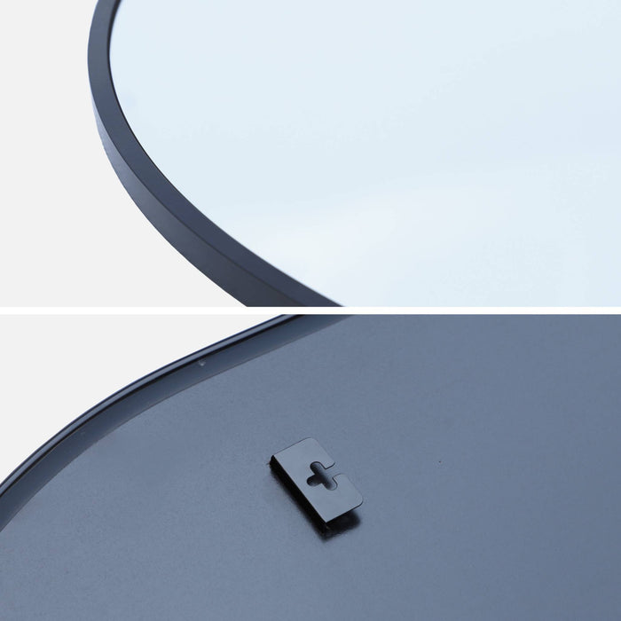 sweeek - Ovale spiegel aluminium 120cm