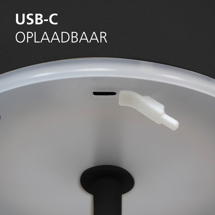 EGLO Mannera-L Staande lamp - USB-C - H 140 cm - Zwart