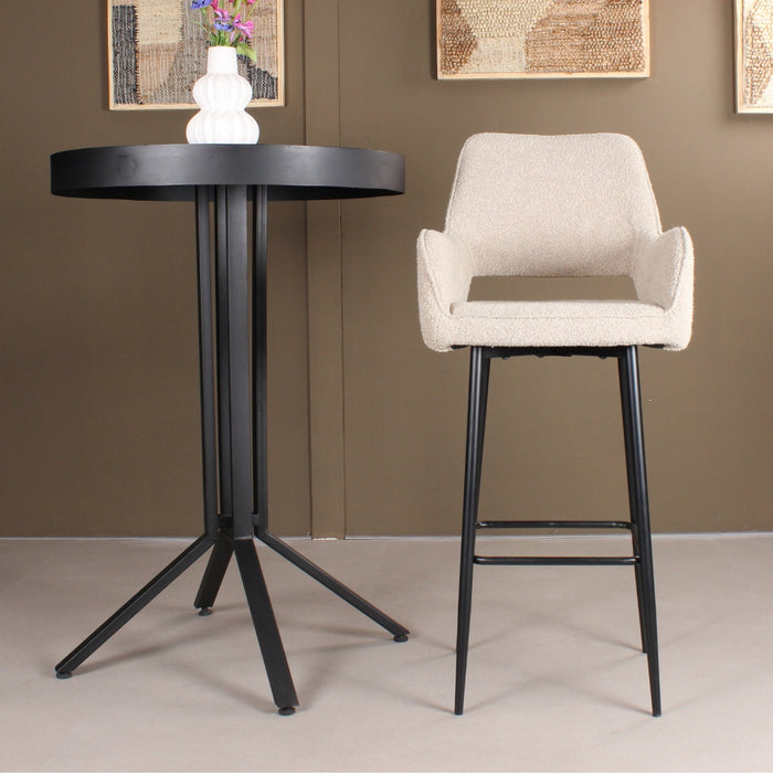 DS4U Lenon barkruk bouclé 2.0 - 75 cm - beige