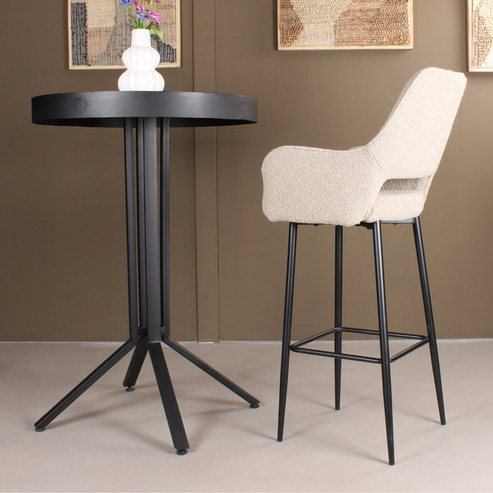 DS4U Lenon barkruk bouclé 2.0 - 75 cm - beige