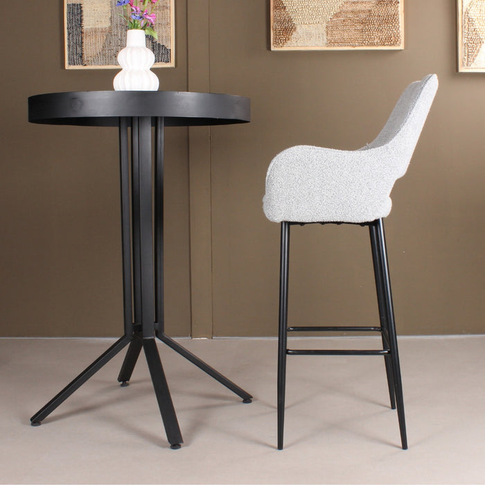 DS4U Lenon barkruk bouclé 2.0 - 75 cm - grijs