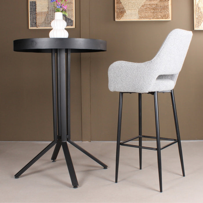 DS4U Lenon barkruk bouclé 2.0 - 75 cm - grijs