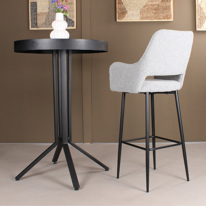 DS4U Lenon barkruk bouclé 2.0 - 75 cm - grijs