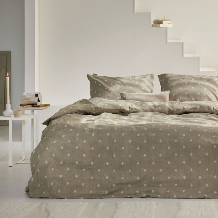 Walra - Dekbedovertrek Remade Rustic GraCe - 140x220 - Taupe