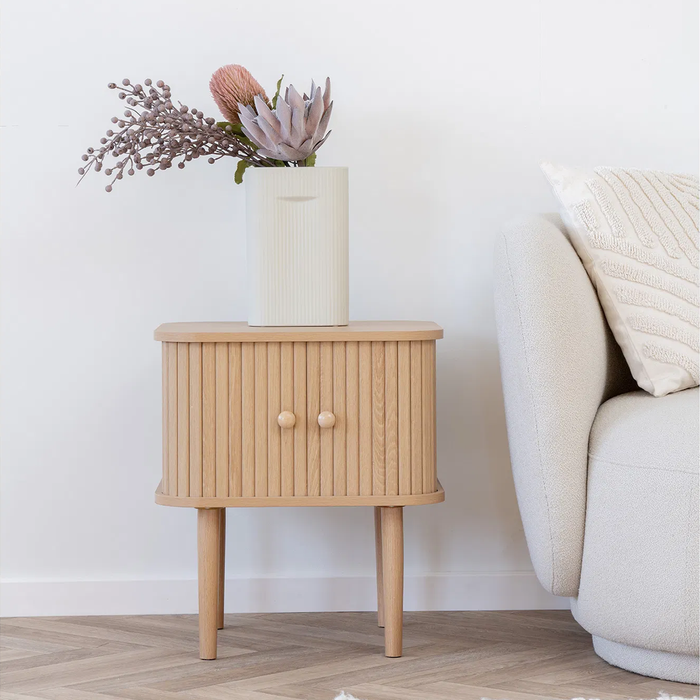 Artichok Ties Vierkante Houten Bijzettafel Naturel - 50,5 x 45 cm