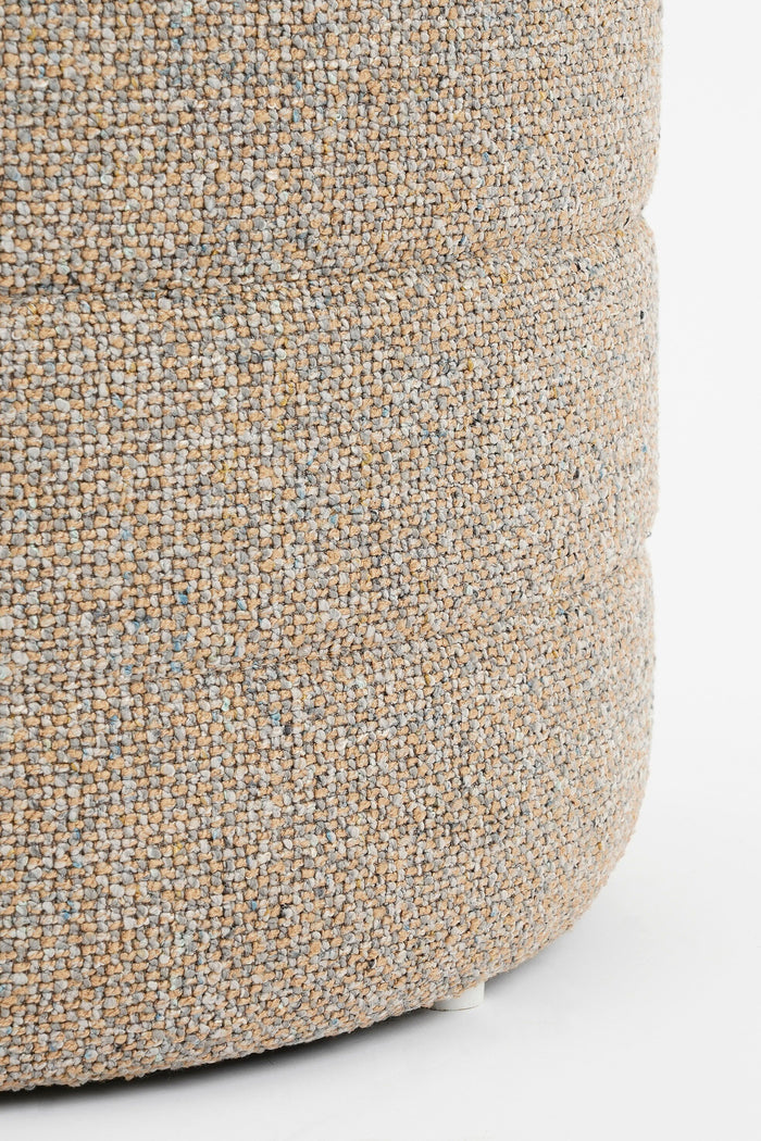 Mica Decorations Poef met Opbergruimte - H41 x Ø42 cm - Beige