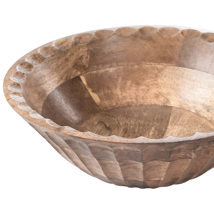 Beliani - SOHAG - Set van 2 schalen - Bruin - Mangohout