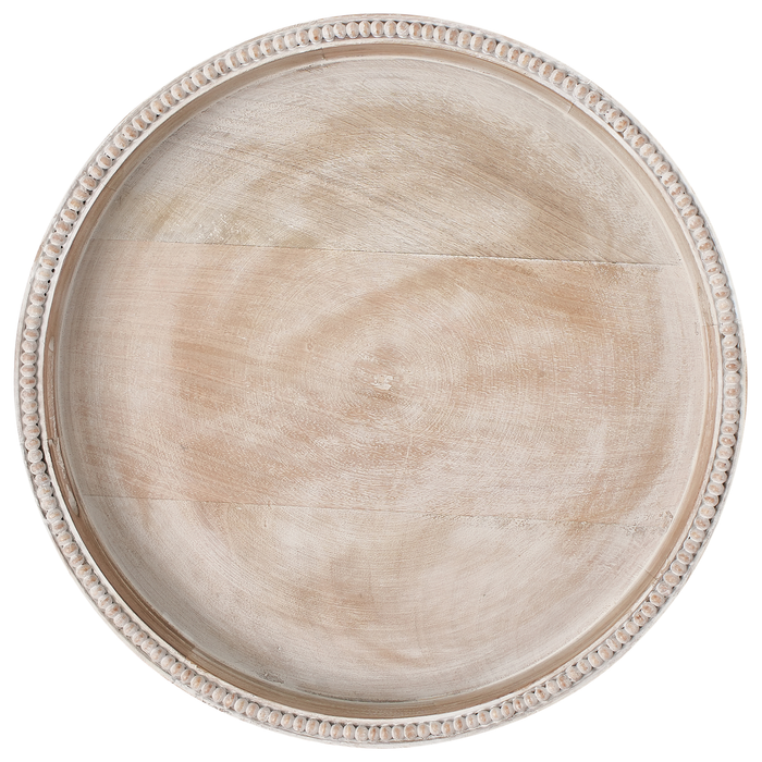 Beliani - DAMANHUR - Dienblad - Lichtbruin - Mangohout