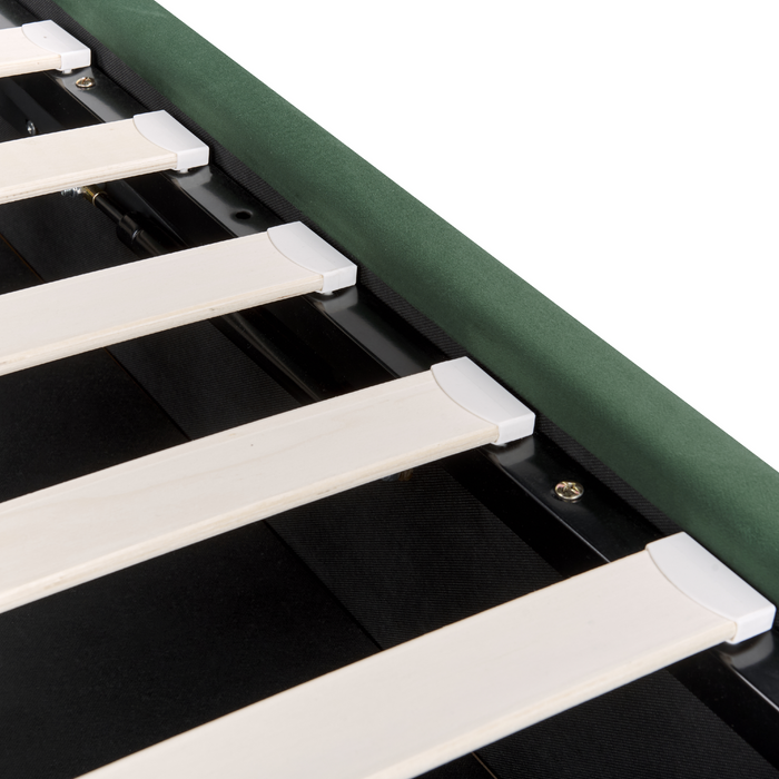 Beliani-SEZANNE -Bed met opbergruimte-Donkergroen-180 x 200 cm-Fluweel