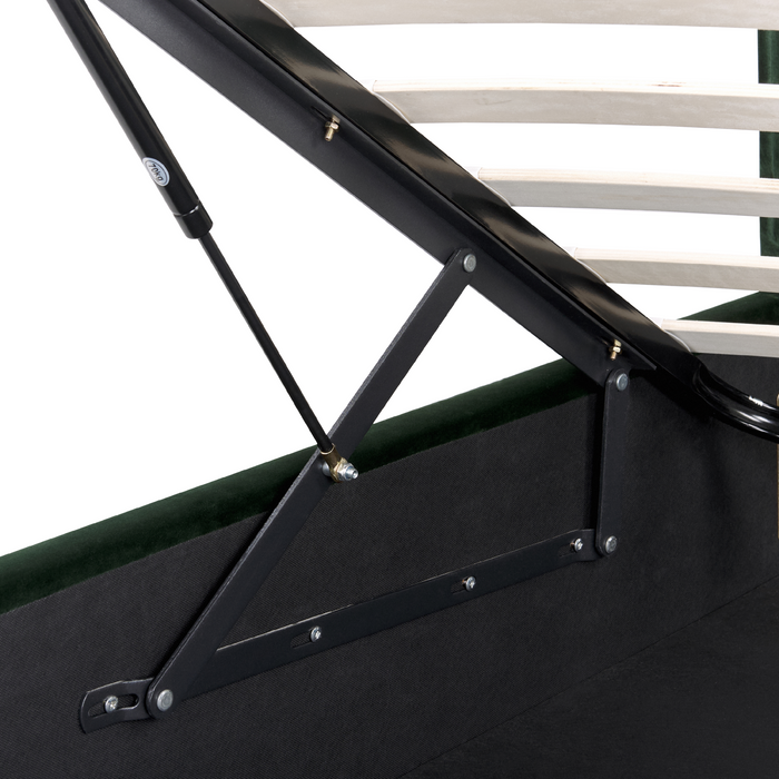 Beliani-SEZANNE -Bed met opbergruimte-Donkergroen-180 x 200 cm-Fluweel