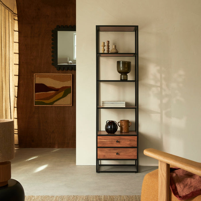 Tikamoon - Agra - Kolom van massief acacia en metaal