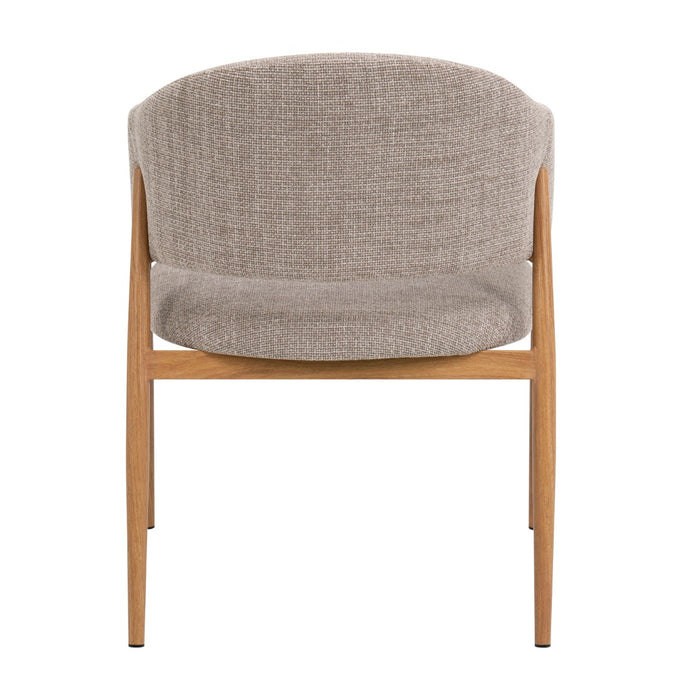 DÉJA Living - Eetkamerstoel Taupe|Naturel - Dénia - Set van 2