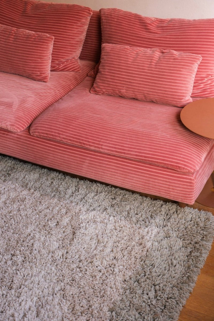 Hoogpolig vloerkleed Pilo groen|beige polyester Interieur05