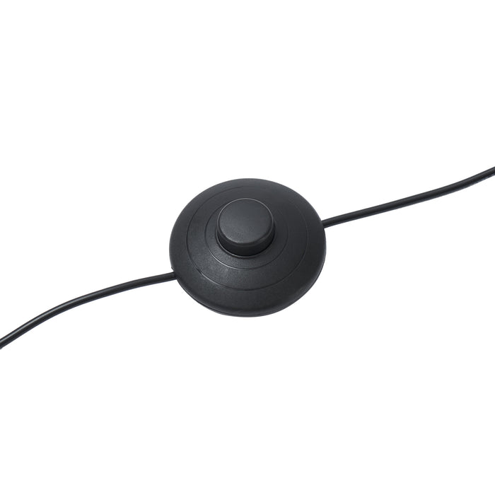 QAZQA Moderne vloerlamp zwart met ronde tafel - Ostrich