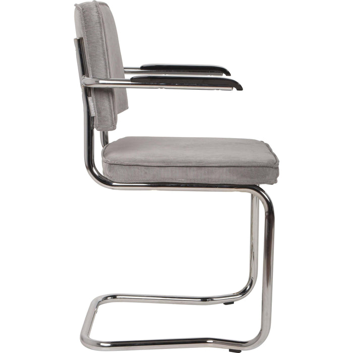 Zuiver Set van 2 eetkamerstoelen Ridge Rib Kink