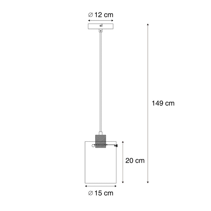 QAZQA Design hanglamp brons met helder glas - Domo