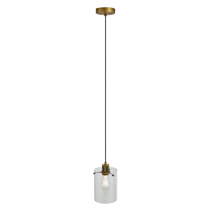 QAZQA Design hanglamp brons met helder glas - Domo