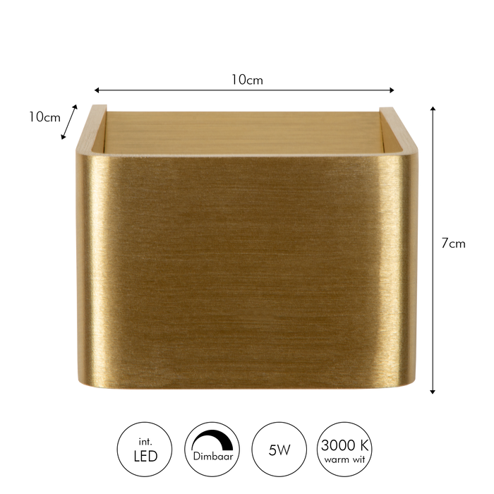 Atmooz Calla - Wandlamp - Wandspot - Brons - Antique Brass - 10x10 cm