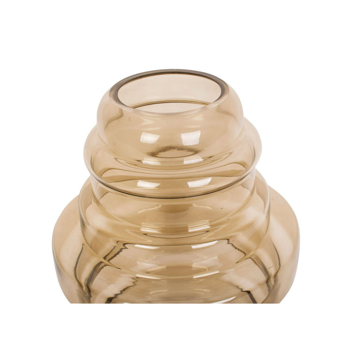 present time - Vase Distinct glass sand brown large