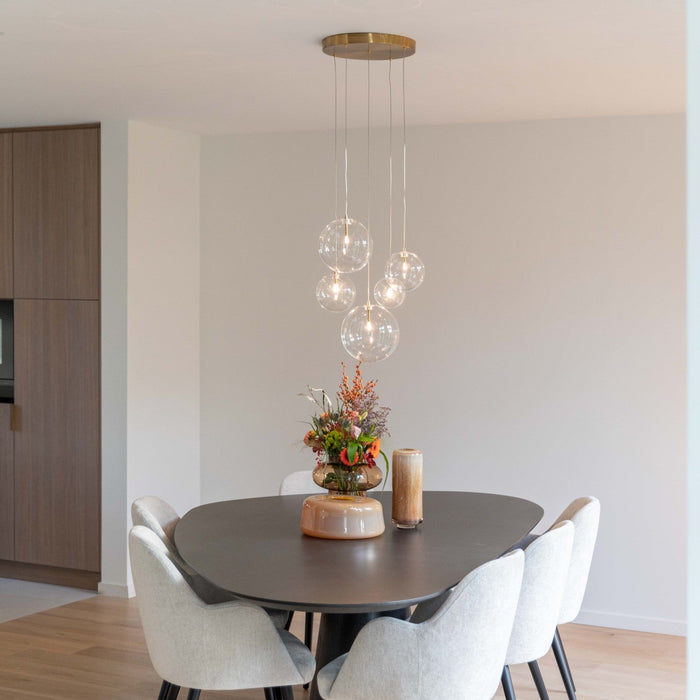 Atmooz Hanglamp Woonkamer Zwart Camau 5 Antique Brass