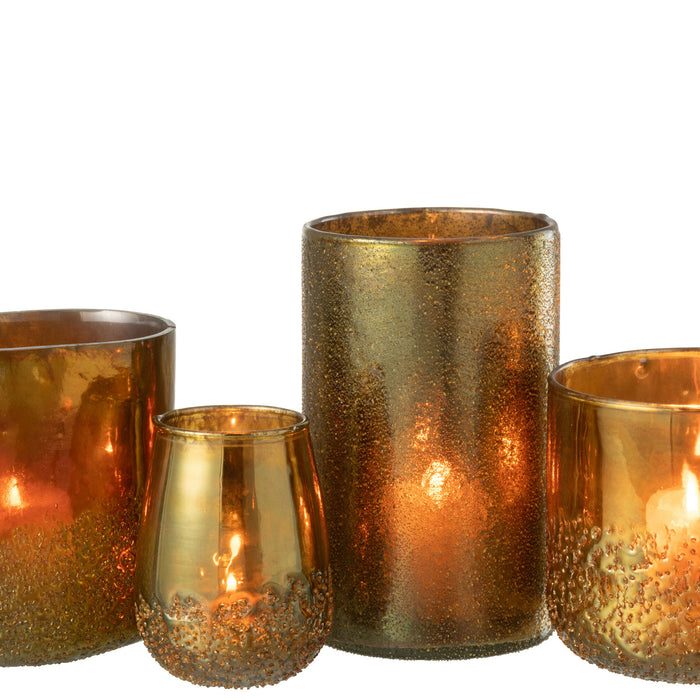 J-Line windlicht Spiegel - glas - goud - extra large